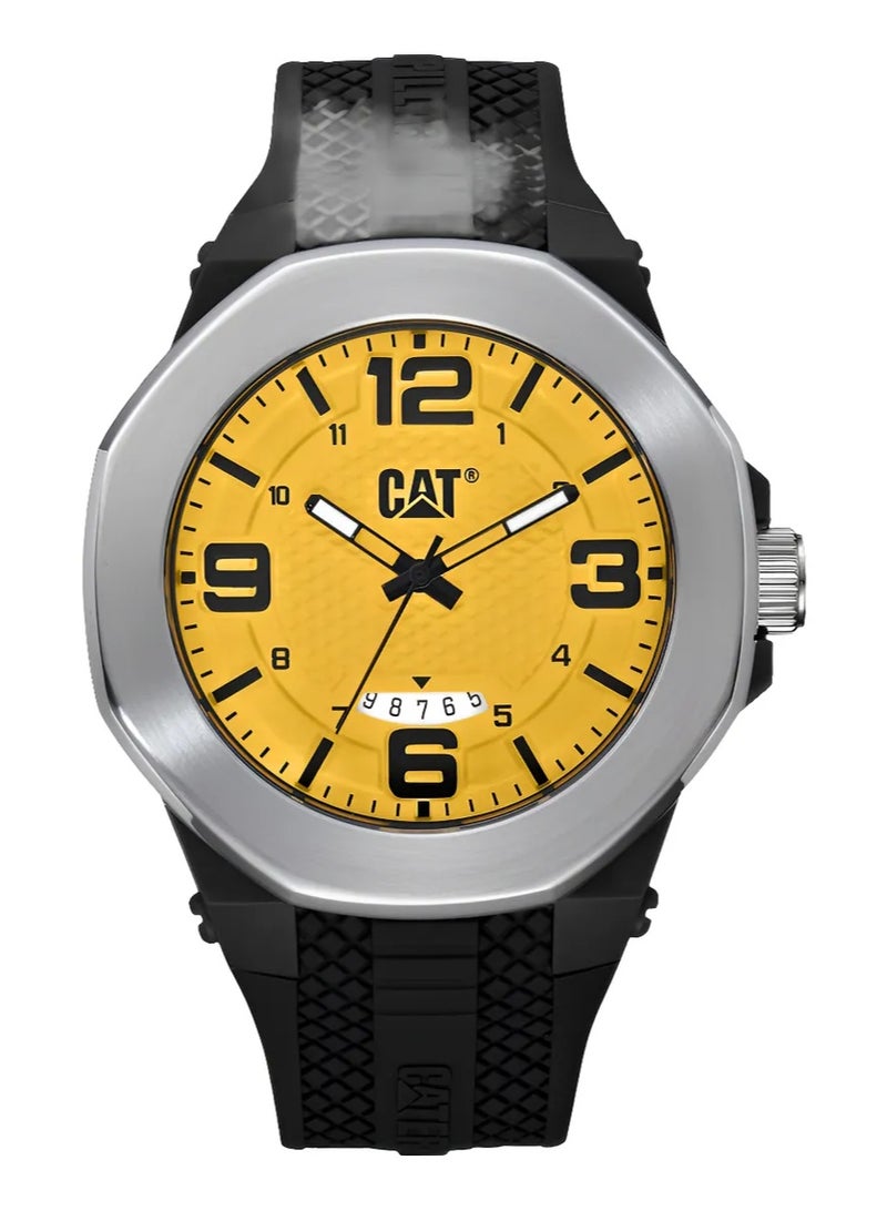 CAT ساعة كات هايف للرجال Lt.141.21.731 باللون الأسود والفضي والأصفر - Image 1